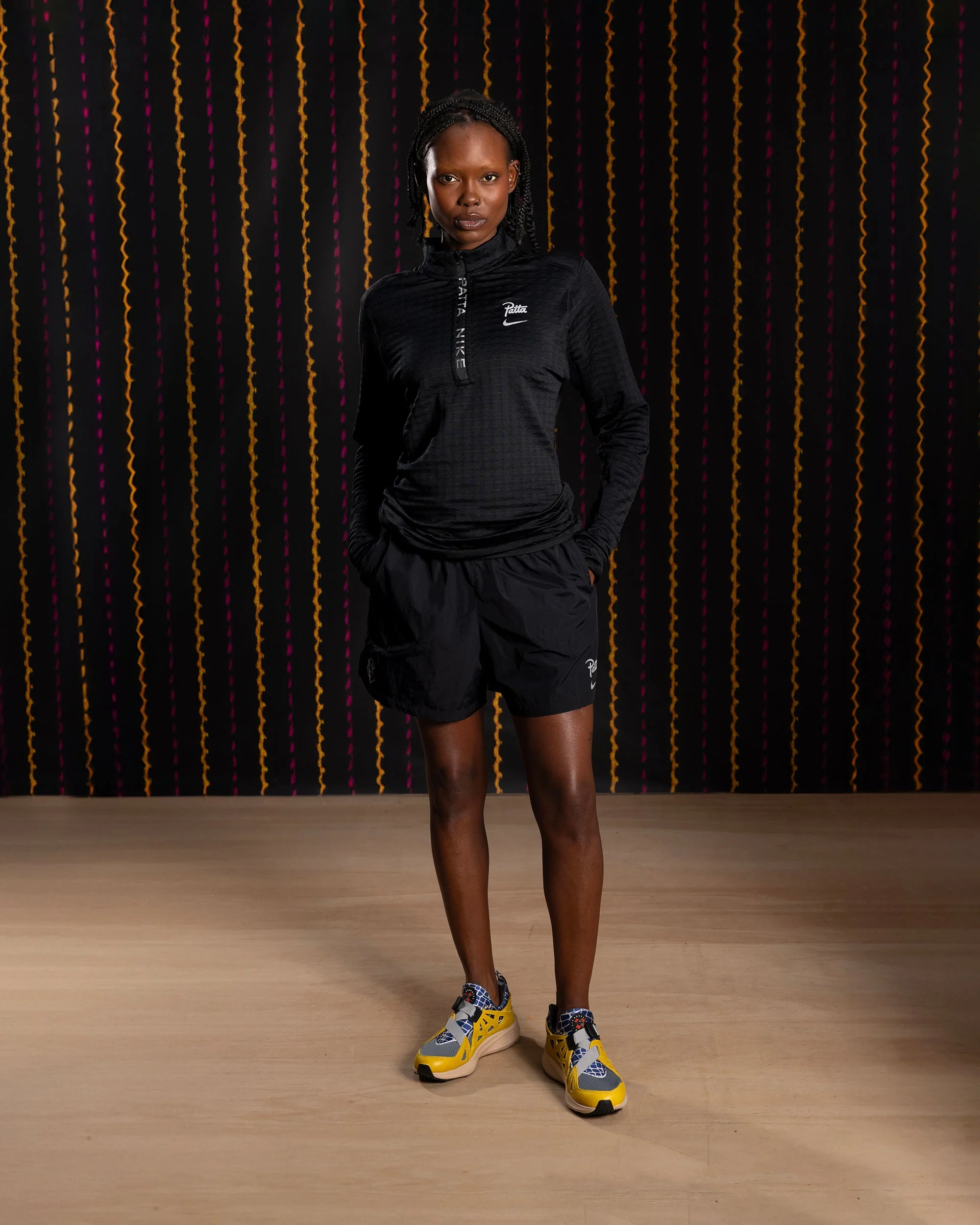 Nike x Patta Running Team Half-Zip Longsleeve (Black) - Image 4