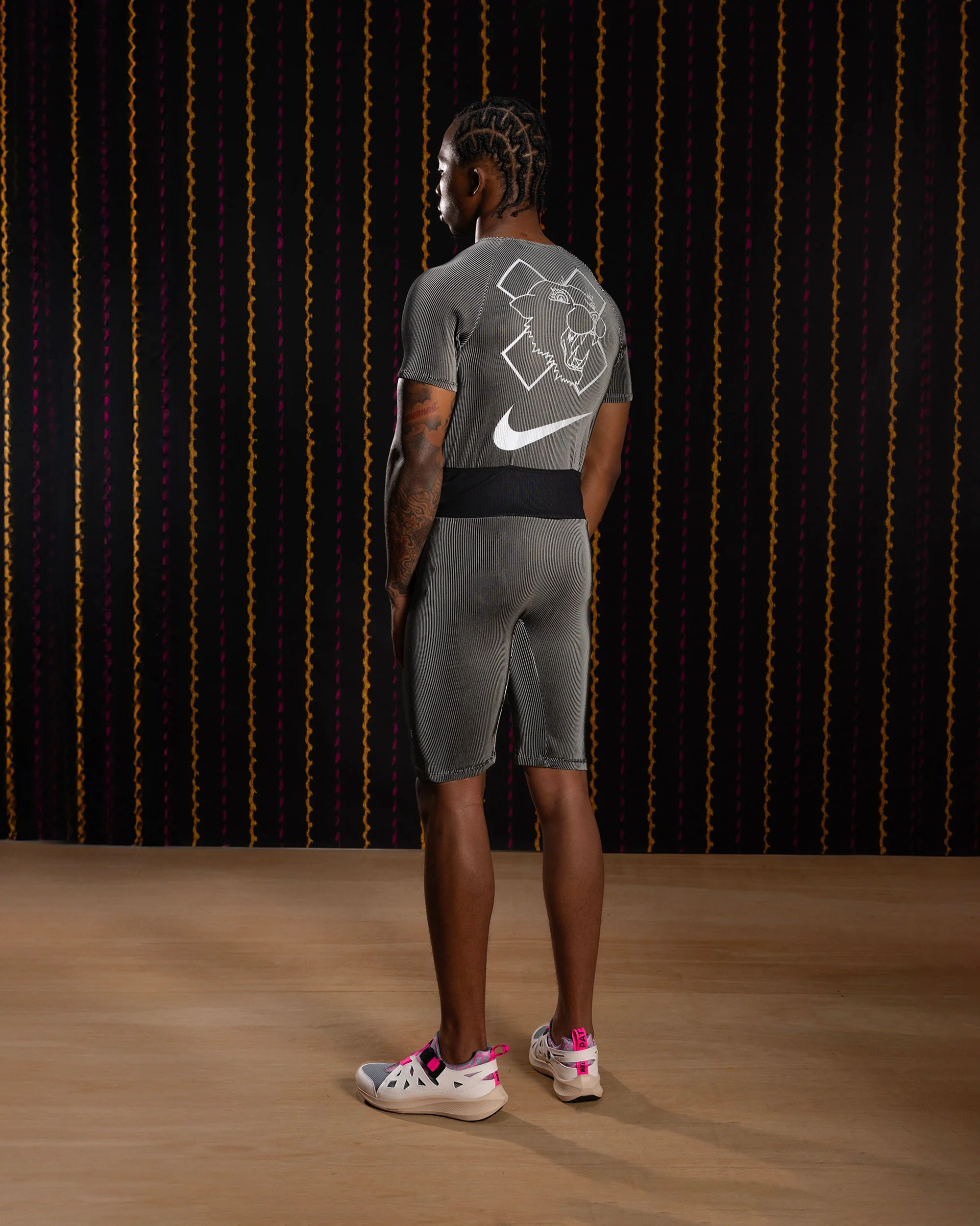 Nike x Patta Running Team Race Suit (Black/Grey) - Image 4